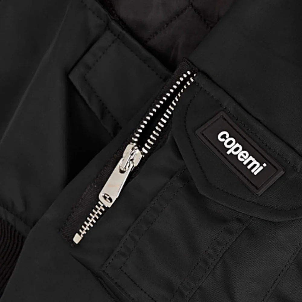 Coperni Cut-Out Cropped Shell Bomber Jacket Black New with Tags US 4 - Picture 6 of 16